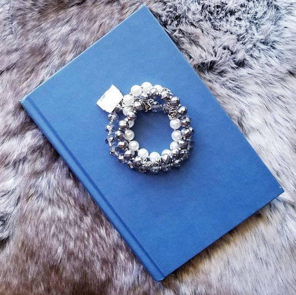 Silver & Pewter Multi Stretch Bead Bracelet